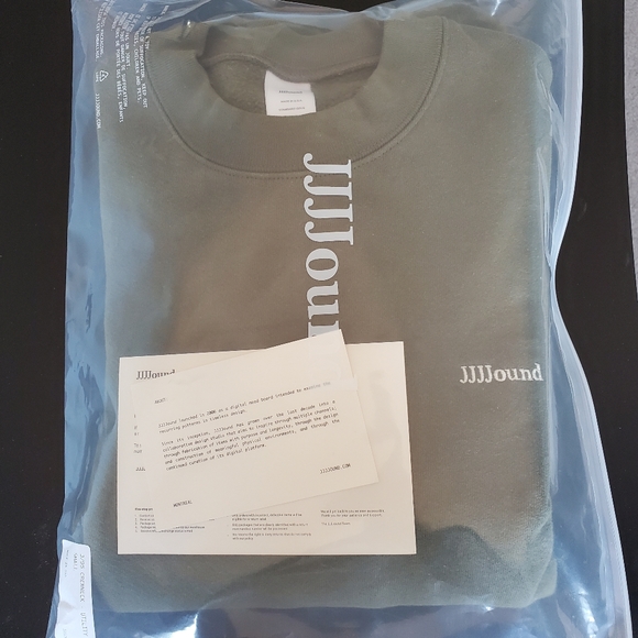 JJJJound J/95 Crewneck - Utility Green | Sz. Small - Picture 10 of 10
